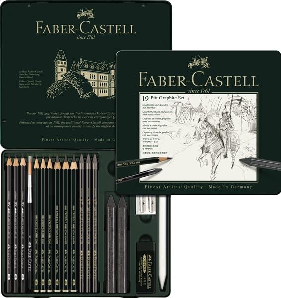 Set Pitt Monochrome Grafit 19 Buc Faber-Castell