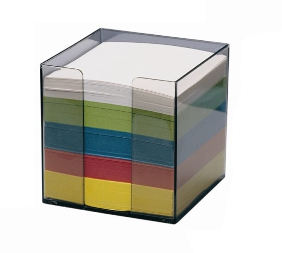 Cub din hartie color, cu suport, 9 x 9cm, 80 g/mp, 750 file/set
