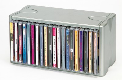Stand pt. 20 CD/DVD-uri, gri metalic, FELLOWES Combi