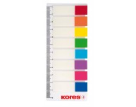 Index Plastic Reinscriptibil 12 x 45 mm 8 Culori x 15 File Kores