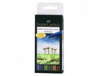 Pitt Artist Pen Set Faber-Castell, 6 buc culori de baza