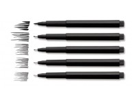 Pitt Artist Pen Faber-Castell, 4 buc negru, etui plastic