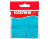 Notes Adeziv neon 75 x 75 mm 100 File Kores, albastru