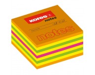 Notes Adeziv 75 x 75 mm Neon Mixt 450 File Kores, summer