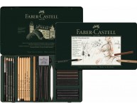 Set Pitt Monochrome Grafit+Carbune+Pastel 33 Buc Faber-Castell
