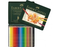 Creioane Colorate Polychromos 24 Culori Cutie Metal Faber-Castell