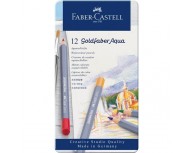 Creioane Colorate Aquarelle 12 Culori Goldfaber Cutie Metal Faber-Castell