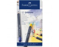 Creioane Colorate 12 Culori Goldfaber Cutie Metal Faber-Castell