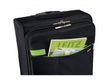 Troller LEITZ Complete Smart Traveller, cu 4 rotile - negru