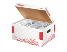 Container arhivare si transport Esselte Speedbox, cu capac, carton, 100% reciclat, FSC, S, alb