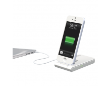 Incarcator LEITZ Complete, 3 în 1 cu conector Lightning pentru iPhone 5/5S/5C/6/6 Plus - alb
