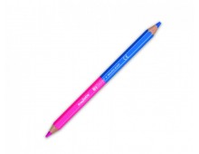 Creioane colorate CARIOCA BiColor Maxi, hexagonale, bicolore, 6 buc/blister, ascutitoare inclusa