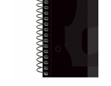 Caiet cu spirala, OXFORD Europeanbook 1, A4+, 80 file-90g/mp, hardcover negru, Scribzee-dictando