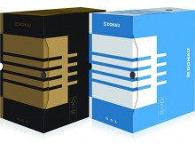 Cutie arhivare 200mm, carton 390gsm, DONAU - albastru/alb