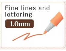 Marker ARTLINE Decorite, varf rotund 1.0mm - portocaliu pastel