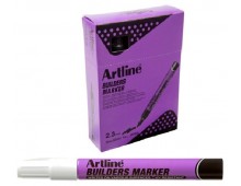 Marker ARTLINE, pentru constructori, corp plastic, varf rotund 2.3mm - alb