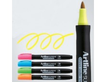 Permanent marker ARTLINE Supreme Glow, varf rotund 1.0mm, straluceste in lumina UV - portocaliu