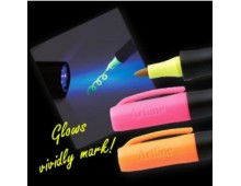 Permanent marker ARTLINE Supreme Glow, varf rotund 1.0mm, straluceste in lumina UV - galben