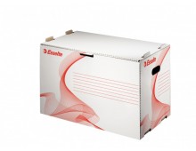 Container arhivare Esselte Standard, deschidere frontala, carton, 100% reciclat, FSC, alb