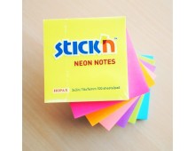 Notes autoadeziv 76 x 76 mm, 100 file, Stick`n - galben neon