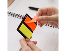 Stick index plastic transparent color 42 x 12 mm, 5 x 25 file/set, Stick`n - 5 culori neon - sageata