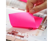 Notes autoadeziv 76 x 127 mm, 100 file, Stick`n - roz neon