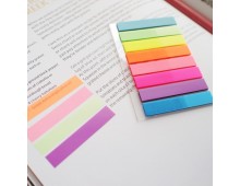 Stick index plastic transparent color 45 x 8 mm, 8 x 20 file/set, Stick`n - 8 culori neon