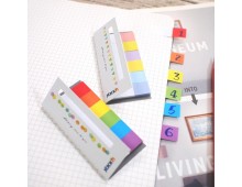 Stick index hartie color 45 x 15 mm, 6 x 30 file/set, Stick`n - 6 culori alb/neon