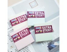 Notes autoadeziv extra-sticky 76 x 76mm, 90 file, Stick`n - albastru pastel