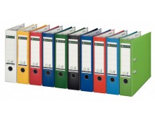 Biblioraft Leitz 180, PP, partial reciclat, FSC, A4, 80 mm, alb