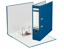 Biblioraft Leitz 180, PP, partial reciclat, FSC, A4, 80 mm, albastru