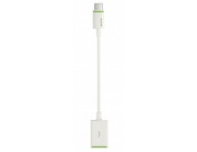 Cablu adaptor LEITZ Complete tip USB-C la tip USB-A(F), cu ieaire până la 3.1A, 15 cm - alb