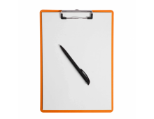 Clipboard simplu A4, plastifiat PP, MAUL Flexx - portocaliu
