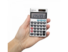 Calculator de buzunar MAUL M12, 12 digits - argintiu