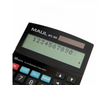 Calculator de birou MAUL MTL800, 12 digits, afisaj display cu 2 randuri - negru