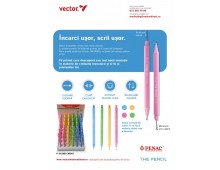 Display creioane mecanice PENAC The Pencil, rubber grip, 1.3mm, 36 buc/display - culori asortate