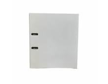 Biblioraft A4, plastifiat PP/paper, margine metalica, 50 mm, Optima Basic - alb