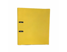 Biblioraft A4, plastifiat PP/paper, margine metalica, 50 mm, Optima Basic - galben
