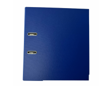 Biblioraft A4, plastifiat PVC/paper, margine metalica, 75 mm, Optima Budget - albastru