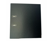 Biblioraft A4, plastifiat PVC/paper, margine metalica, 75 mm, Optima Budget - negru