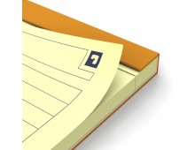 Blocnotes OXFORD Orange, A4+, 80 file galbene - 80g/mp, Scribzee, 4 perf, coperta carton - dictando