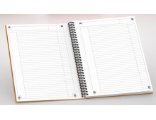Caiet cu spirala, OXFORD Int. Notebook, B5, 80 file-80g/mp, Scribzee, coperta carton rigid - dictand