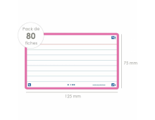 OXFORD Flash Cards 2.0, 80 flash cards/set, A7(75 x 125mm), Scribzee-dict-margine fucsia