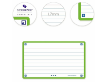 OXFORD Flash Cards 2.0, 80 flash cards/set, A7(75 x 125mm), Scribzee-dict-margine verde