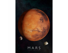 Set 3 postere AR(Realitate Augmentata), Curiscope Multiverse, Pamant, Luna, Marte, format A1