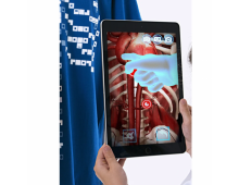 Tricou pentru adulti AR (Realitate Augmentata), Curiscope Virtuali Tee, Corpul uman, marimea L