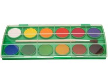 Acuarele 12 culori/cutie + 1 pensula gratis, Alpino