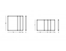 Avizier interior/exterior Recto, tabla alba magnetica, 10 x A4, 60 x 106 cm, SMIT