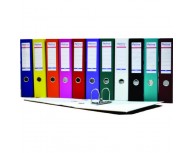Biblioraft A4, plastifiat PP/paper, margine metalica, 75 mm, Optima Basic - portocaliu