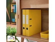 Biblioraft Leitz 180 Cosy, carton laminat, partial reciclat, FSC, A4, 52 mm, galben chihlimbar